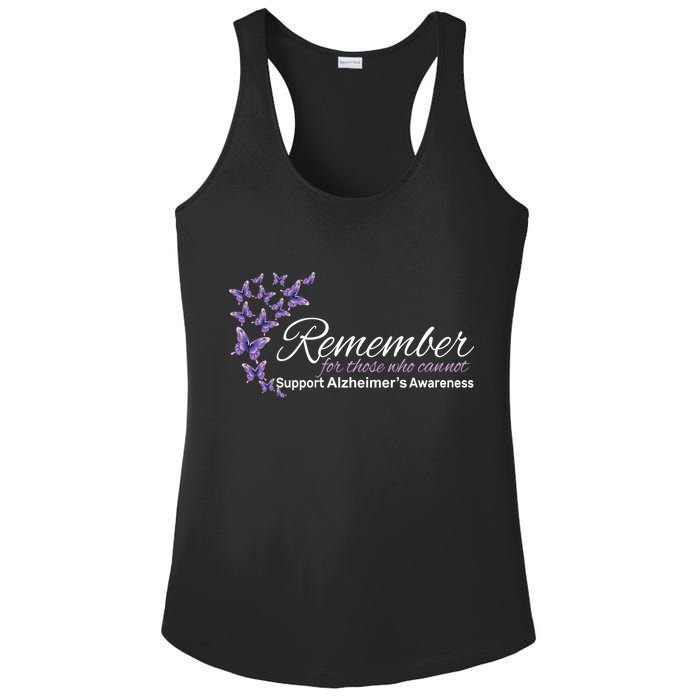 Remember For Those Who Cannot Alzheimers Awareness Ladies PosiCharge Competitor Racerback Tank