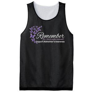 Remember For Those Who Cannot Alzheimers Awareness Mesh Reversible Basketball Jersey Tank