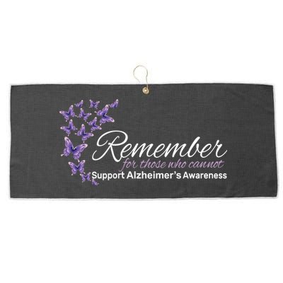 Remember For Those Who Cannot Alzheimers Awareness Large Microfiber Waffle Golf Towel