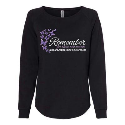 Remember For Those Who Cannot Alzheimers Awareness Womens California Wash Sweatshirt