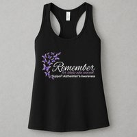 Remember For Those Who Cannot Alzheimers Awareness Womens Tank Top