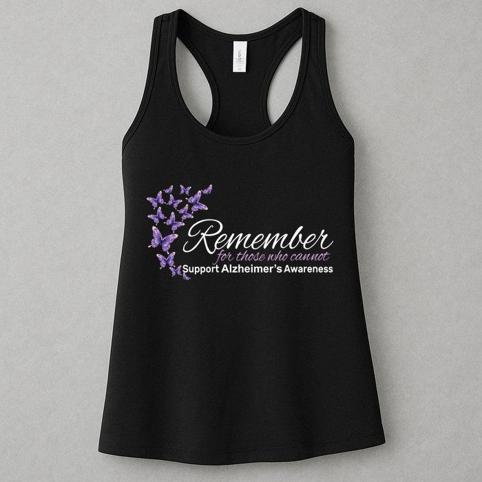 Remember For Those Who Cannot Alzheimers Awareness Womens Tank Top