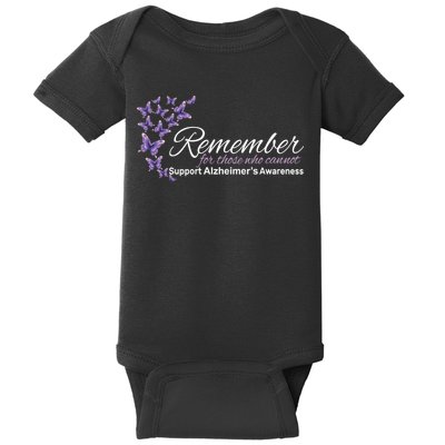 Remember For Those Who Cannot Alzheimers Awareness Baby Bodysuit