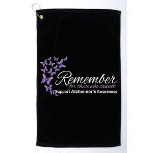 Remember For Those Who Cannot Alzheimers Awareness Platinum Collection Golf Towel