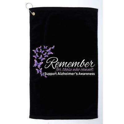 Remember For Those Who Cannot Alzheimers Awareness Golf Towel