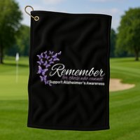 Remember For Those Who Cannot Alzheimers Awareness Golf Towel