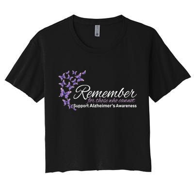 Remember For Those Who Cannot Alzheimers Awareness Crop Top