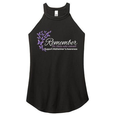 Remember For Those Who Cannot Alzheimers Awareness Women's Perfect Tri Rocker Tank
