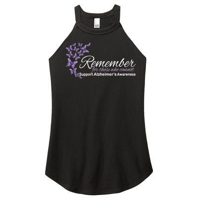 Remember For Those Who Cannot Alzheimers Awareness Women's Perfect Tri Rocker Tank