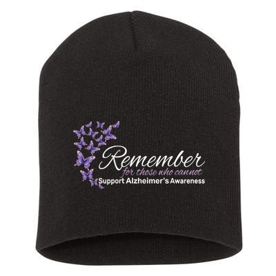 Remember For Those Who Cannot Alzheimers Awareness Short Acrylic Beanie