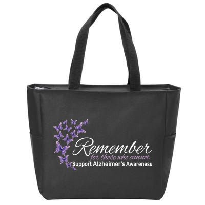 Remember For Those Who Cannot Alzheimers Awareness Zip Tote Bag