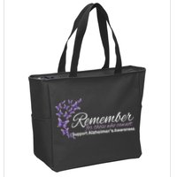 Remember For Those Who Cannot Alzheimers Awareness Zip Tote Bag