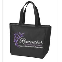 Remember For Those Who Cannot Alzheimers Awareness Zip Tote Bag