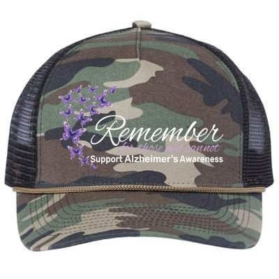 Remember For Those Who Cannot Alzheimers Awareness Retro Rope Trucker Hat Cap