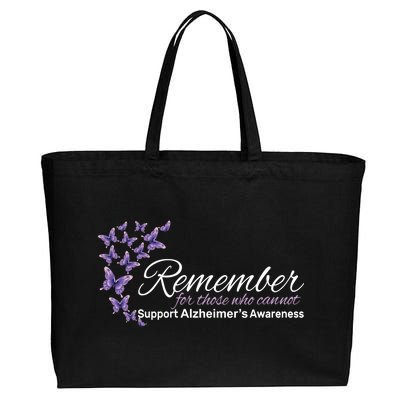 Remember For Those Who Cannot Alzheimers Awareness Cotton Canvas Jumbo Tote