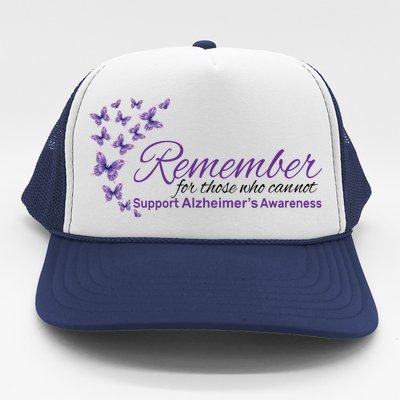 Remember For Those Who Cannot Alzheimers Awareness Trucker Hat