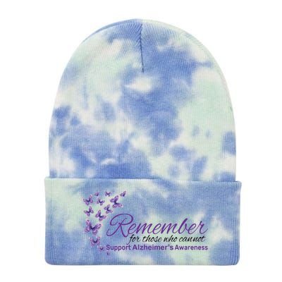 Remember For Those Who Cannot Alzheimers Awareness Tie Dye 12in Knit Beanie