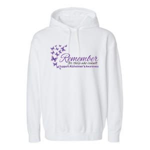 Remember For Those Who Cannot Alzheimers Awareness Garment-Dyed Fleece Hoodie