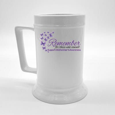 Remember For Those Who Cannot Alzheimers Awareness Beer Stein