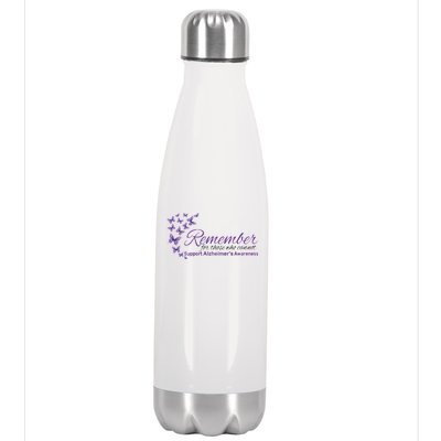 Remember For Those Who Cannot Alzheimers Awareness Stainless Steel Insulated Water Bottle