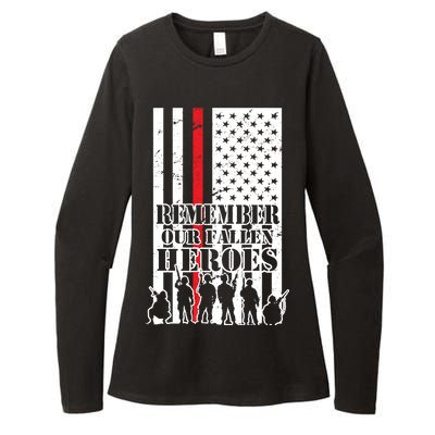 Remember Our Fallen Heroes Womens CVC Long Sleeve Shirt