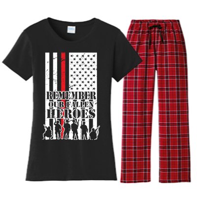 Remember Our Fallen Heroes Women's Flannel Pajama Set