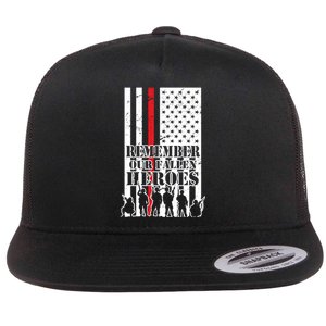 Remember Our Fallen Heroes Flat Bill Trucker Hat