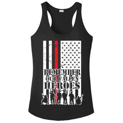 Remember Our Fallen Heroes Ladies PosiCharge Competitor Racerback Tank