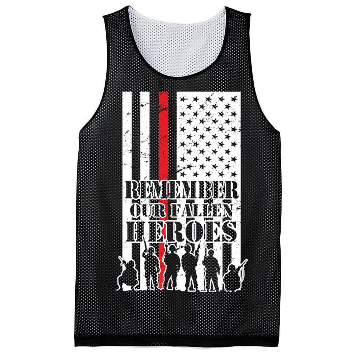 Remember Our Fallen Heroes Mesh Reversible Basketball Jersey Tank