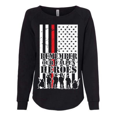 Remember Our Fallen Heroes Womens California Wash Sweatshirt