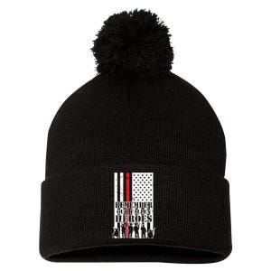 Remember Our Fallen Heroes Pom Pom 12in Knit Beanie