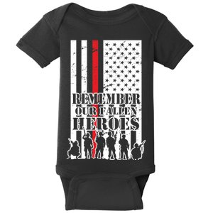 Remember Our Fallen Heroes Baby Bodysuit