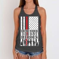 Remember Our Fallen Heroes Women's Knotted Racerback Tank