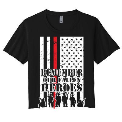 Remember Our Fallen Heroes Women's Crop Top Tee