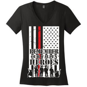 Remember Our Fallen Heroes Women's V-Neck T-Shirt