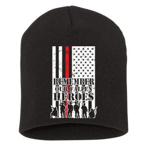 Remember Our Fallen Heroes Short Acrylic Beanie