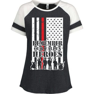 Remember Our Fallen Heroes Enza Ladies Jersey Colorblock Tee