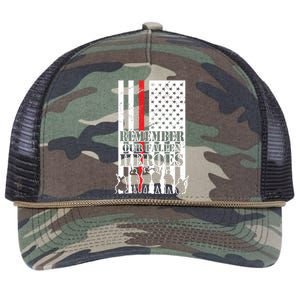 Remember Our Fallen Heroes Retro Rope Trucker Hat Cap