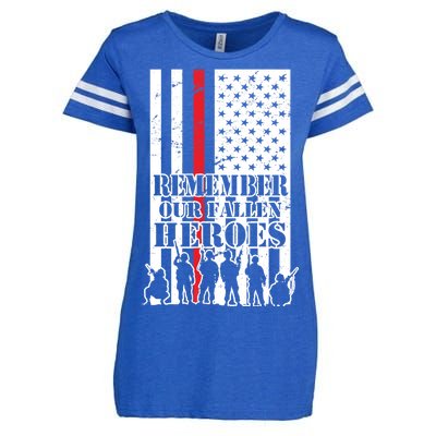 Remember Our Fallen Heroes Enza Ladies Jersey Football T-Shirt