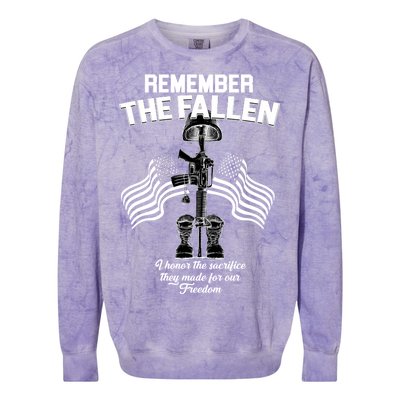 Remember The Fallen Colorblast Crewneck Sweatshirt