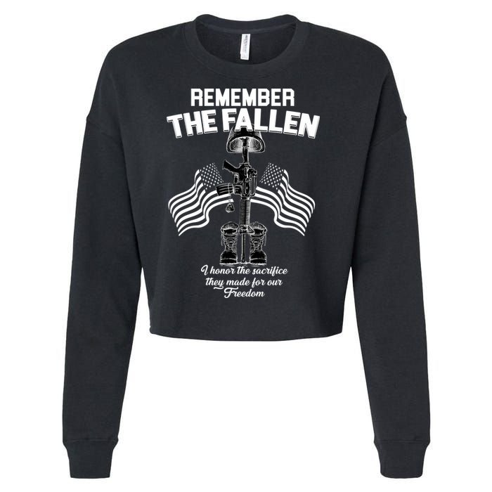Remember The Fallen Cropped Pullover Crew