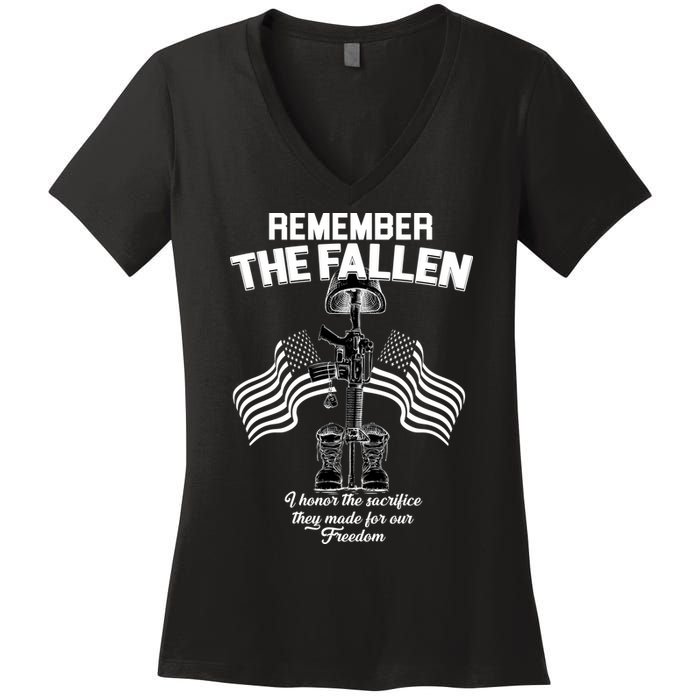 Remember The Fallen Women's V-Neck T-Shirt