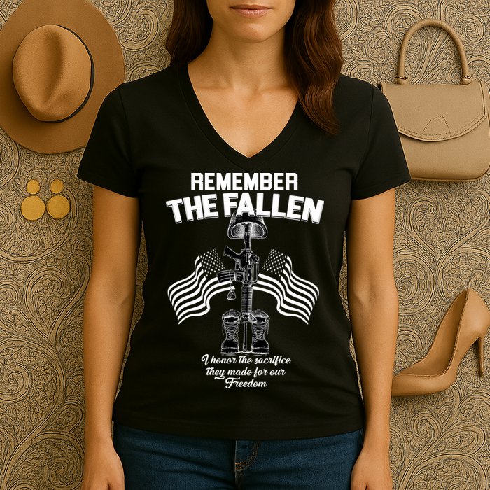Remember The Fallen Women's V-Neck T-Shirt