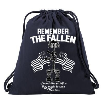 Remember The Fallen Drawstring Bag