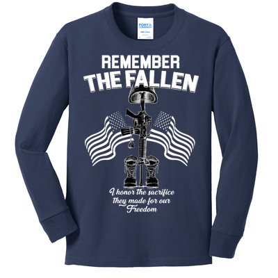 Remember The Fallen Kids Long Sleeve Shirt