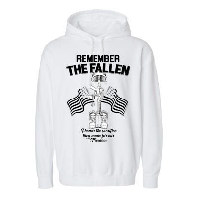 Remember The Fallen Garment-Dyed Fleece Hoodie