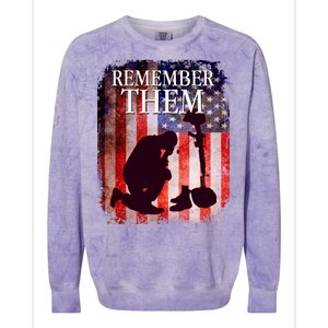 Remember Them Memorial Day Colorblast Crewneck Sweatshirt