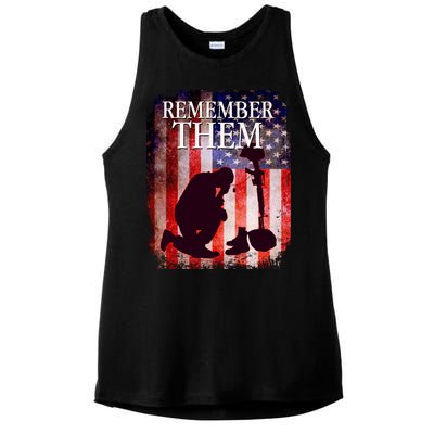 Remember Them Memorial Day Ladies PosiCharge Tri-Blend Wicking Tank