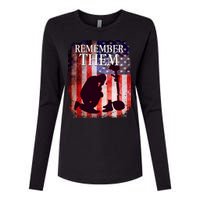 Remember Them Memorial Day Womens Cotton Relaxed Long Sleeve T-Shirt