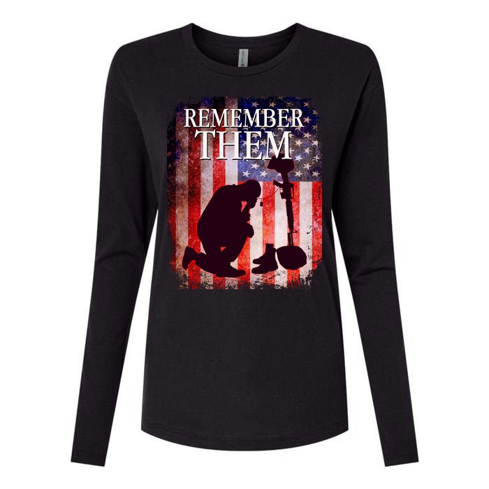 Remember Them Memorial Day Womens Cotton Relaxed Long Sleeve T-Shirt